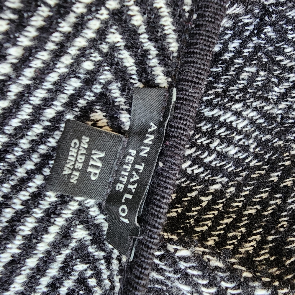 Ann Taylor MP Zipper Black/White Jacket Cardigan! - Picture 8 of 8